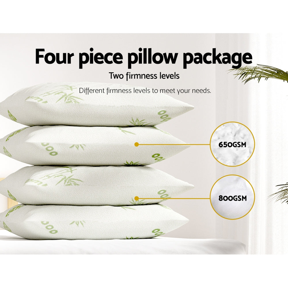 Bamboo Hotel Pillow - 4 Pack