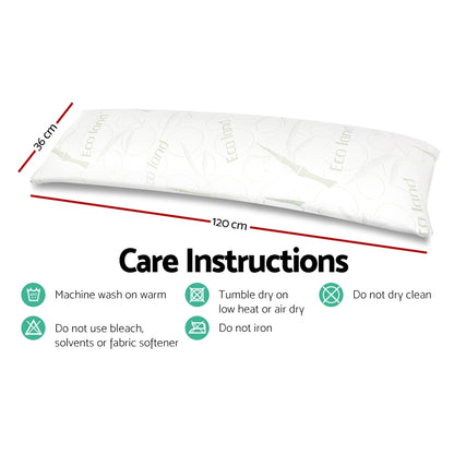 Body Support Pillow with Bamboo Cover