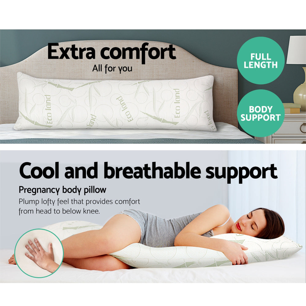 Body Support Pillow with Bamboo Cover