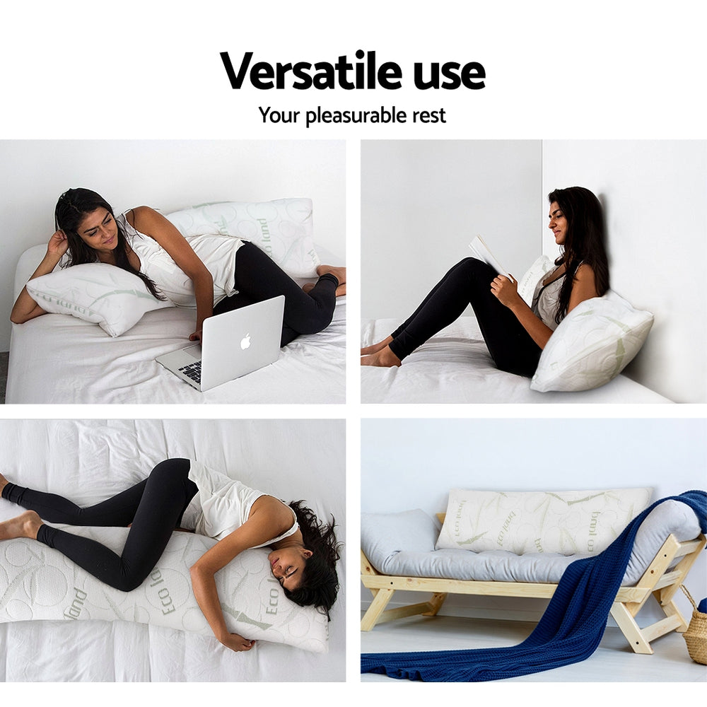 Body Support Pillow with Bamboo Cover