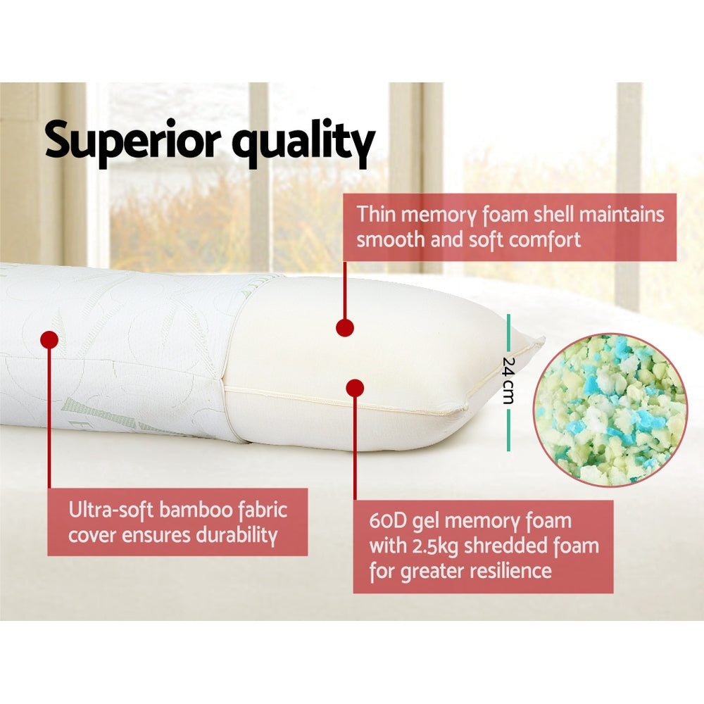 Body Support Pillow with Bamboo Cover