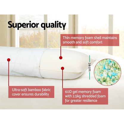Body Support Pillow with Bamboo Cover