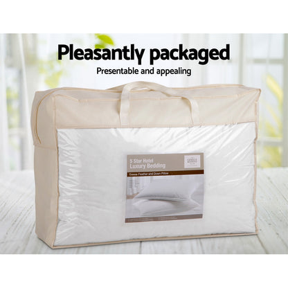 Goose Feather Down Pillow Twin Pack