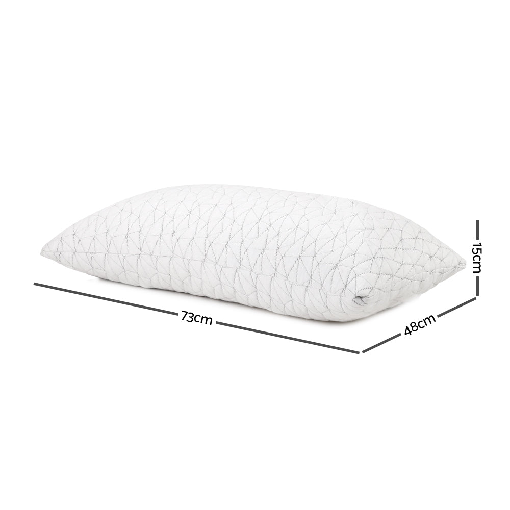 Memory Foam Pillow Single Size Twin Pack