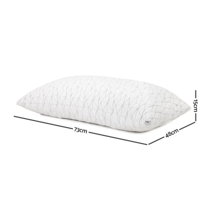 Memory Foam Pillow Single Size Twin Pack