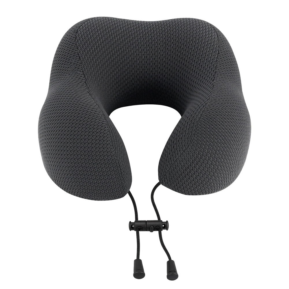 Memory Foam Travel Neck Pillow - Black