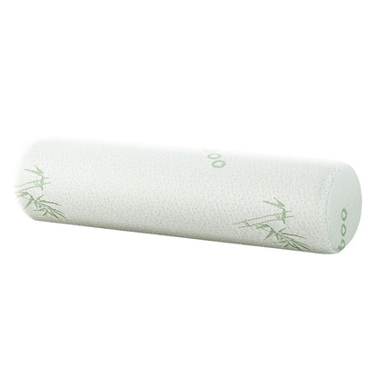 Memory Foam Neck Roll Pillow with Bamboo Cover
