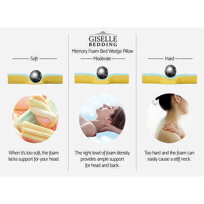 Wedge Pillow with Bamboo Cover Twin Pack