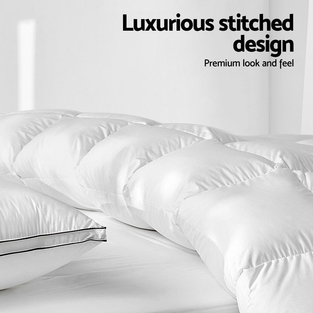 700GSM Duck Down Feather Quilt - Queen