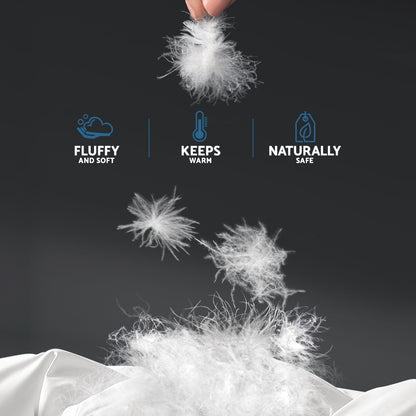 700GSM Duck Down Feather Quilt - Queen