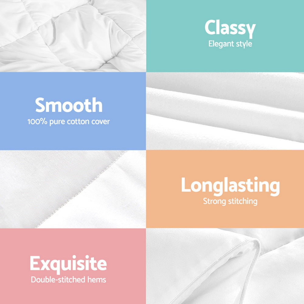 800GSM Goose Down Feather Quilt Winter Blanket Duvet Comforter - Single