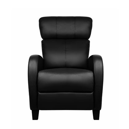 Sofa Recliner PU Leather Reclining Armchair - Black