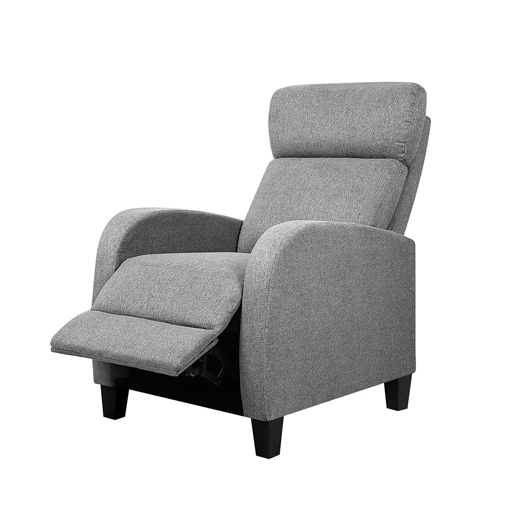 Sofa Recliner Fabric Reclining Armchair - Grey