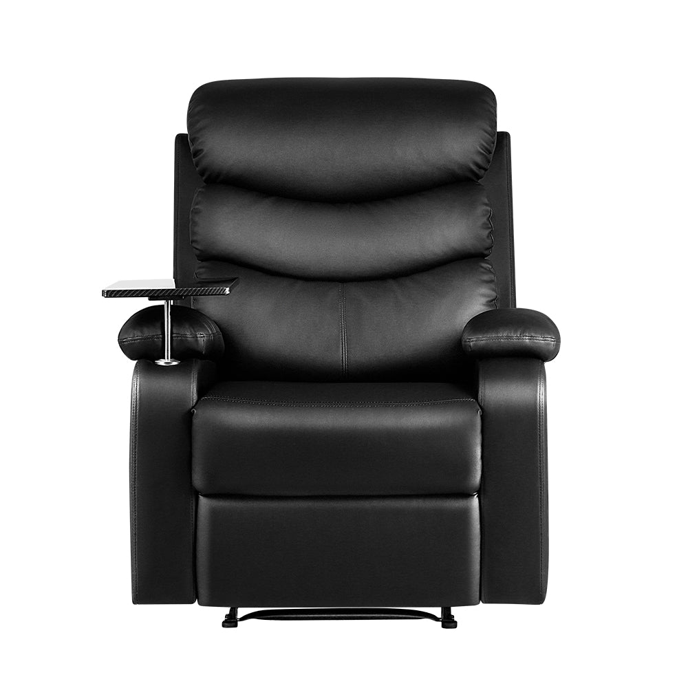 Erika Recliner Chair Leather - Black
