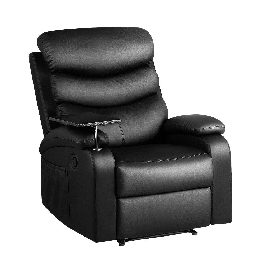 Erika Recliner Chair Leather - Black