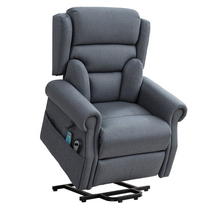 Massage Electric Recliner Chair Heated Sofa - Grey