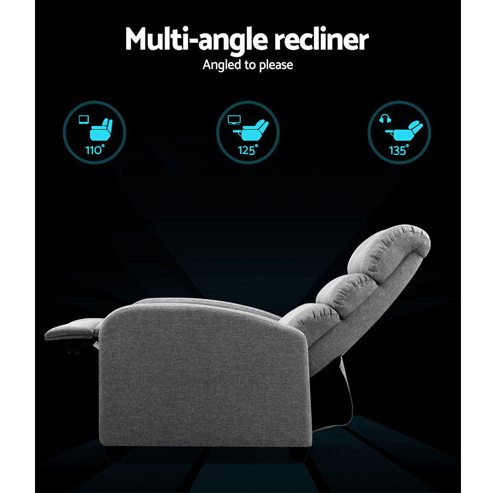 Bolivia Recliner Armchair - Grey