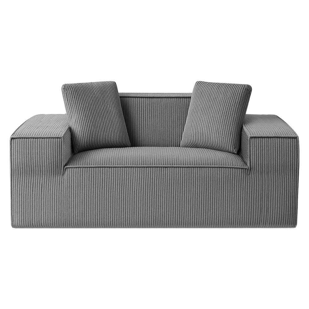 Loveseat 2-Seater Sofa - Grey