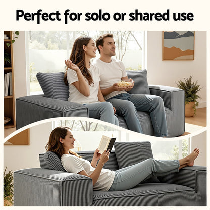Loveseat 2-Seater Sofa - Grey