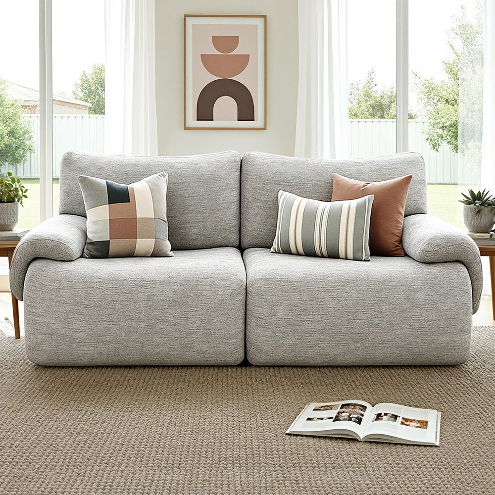 Love Seat 2-Seater Sofa Modular - Grey