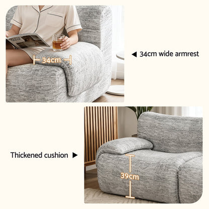 Love Seat 2-Seater Sofa Modular - Grey