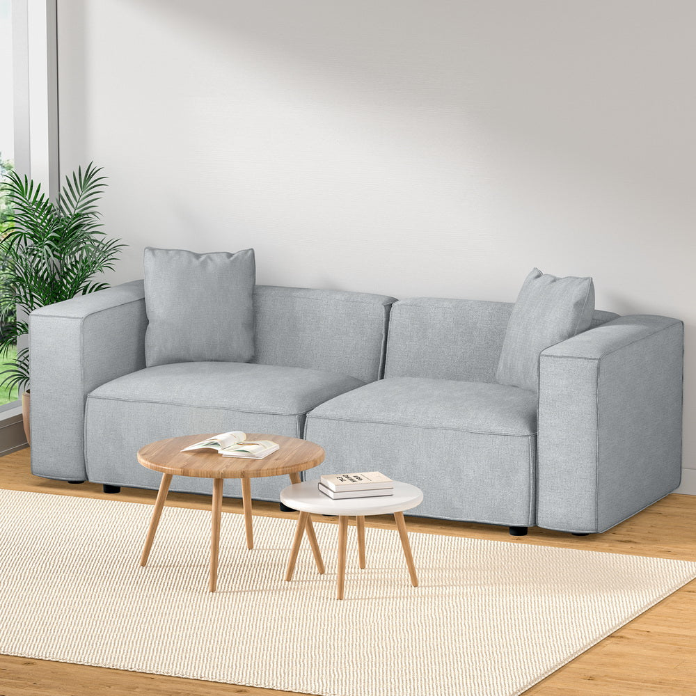 Alvin Modular Sofa Chaise Set 2-Seater - Grey