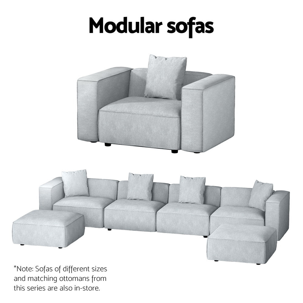 Alvin Modular Sofa Chaise Set 3-Seater - Grey
