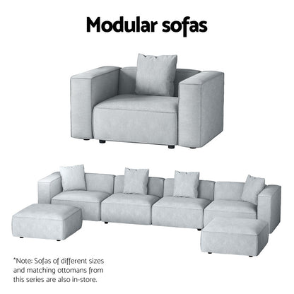 Alvin Modular Sofa Chaise Set 4-Seater - Grey