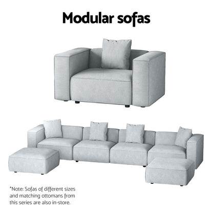 Alvin Modular Sofa Chaise Set 5-Seater - Grey