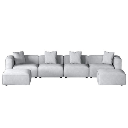 Alvin Modular Sofa Chaise Set 6-Seater - Grey