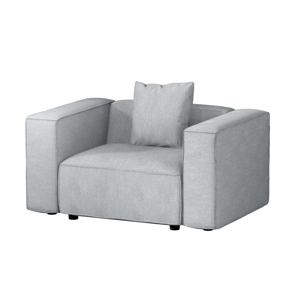 Alvin Modular Sofa Chaise Set 1-Seater - Grey