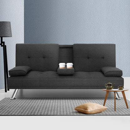 3-Seater Sofa Bed 175CM - Dark Grey