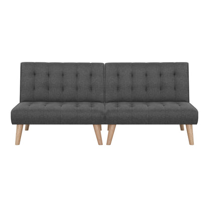 Set of 2 Sofa Bed Couch Single Seater Fabric - Grey