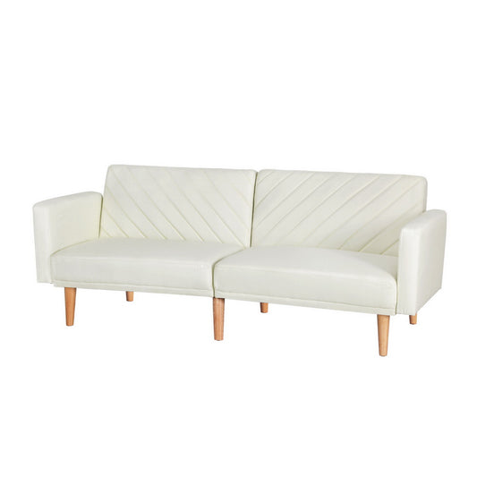 Sienna 3-Seater Sofa Bed Futon Couch - Beige