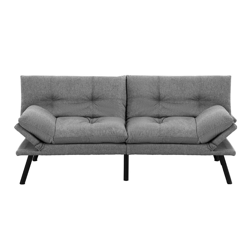 3-Seater Sofa Bed Convertible Couch - Fabric Grey
