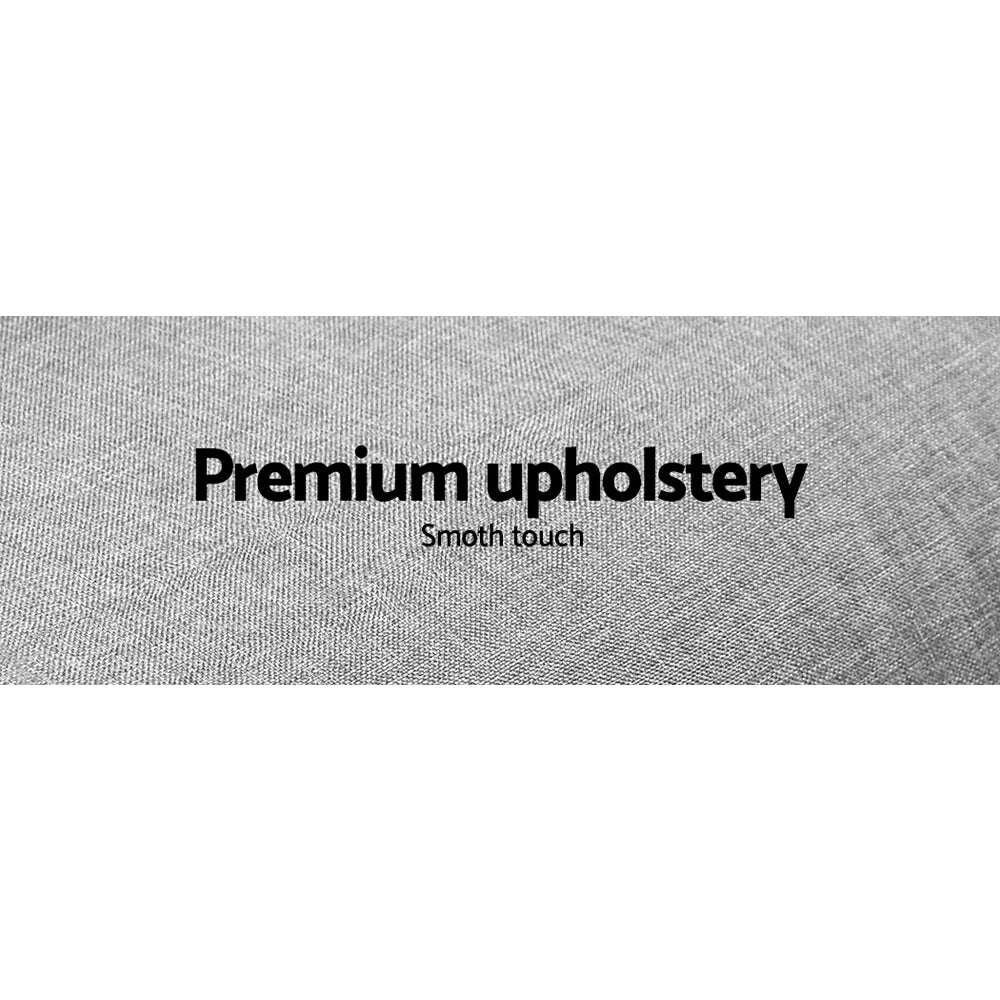 Sofa Bed 188CM Faux Linen - Grey