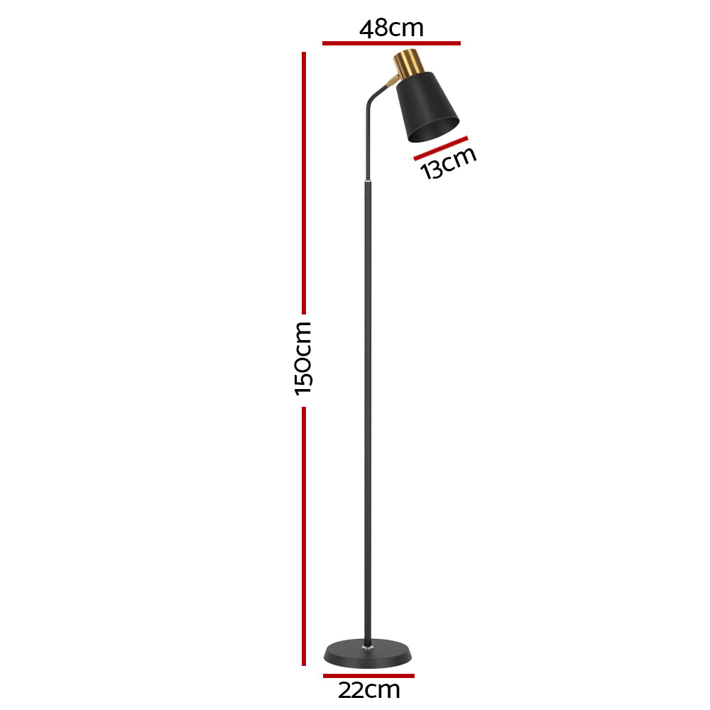 Modern Home Floor Lamp LED Light Stand - Black