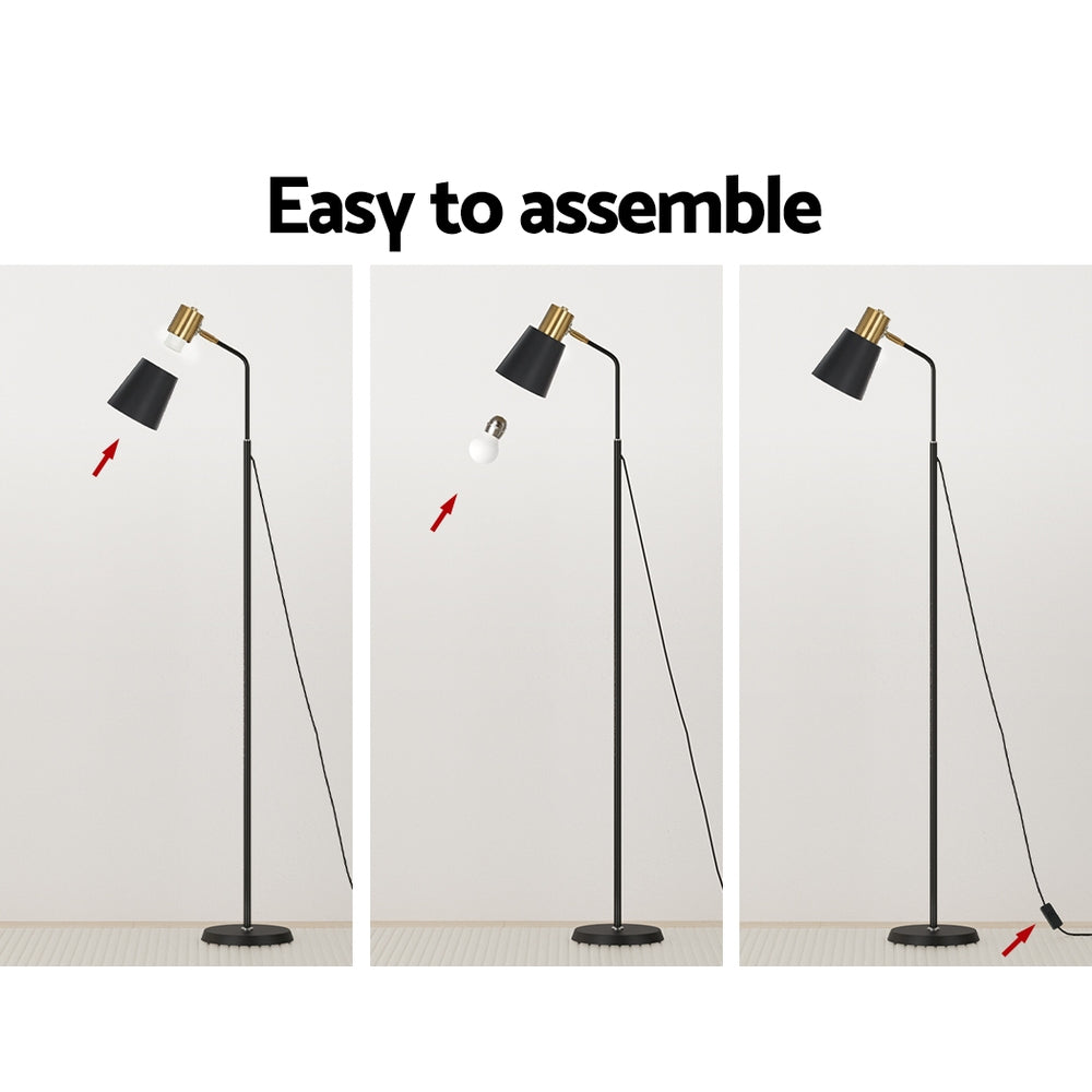 Modern Home Floor Lamp LED Light Stand - Black