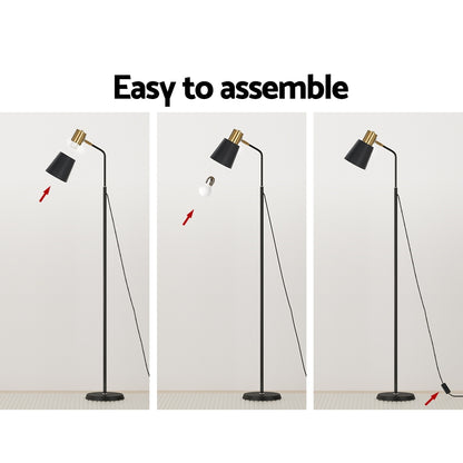 Modern Home Floor Lamp LED Light Stand - Black