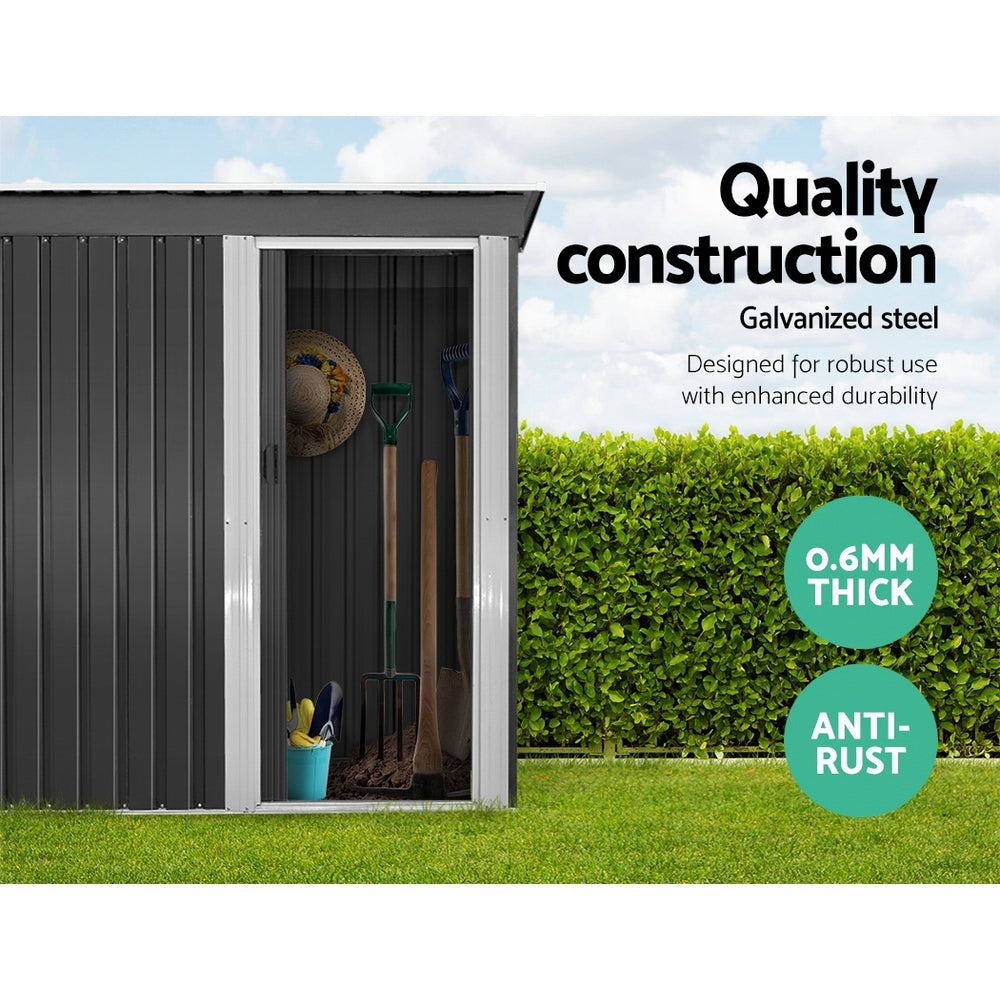 1.62x0.86M Garden Shed Sliding Door - Grey