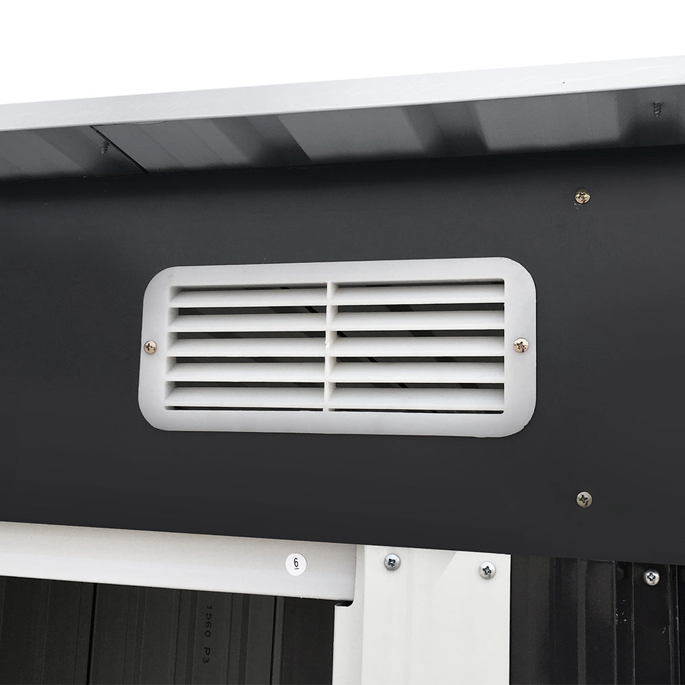 2.38x1.31M Garden Shed Sliding Door - Grey