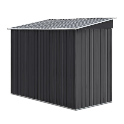 2.38x1.31M Garden Shed w/Metal Base Shed - Grey