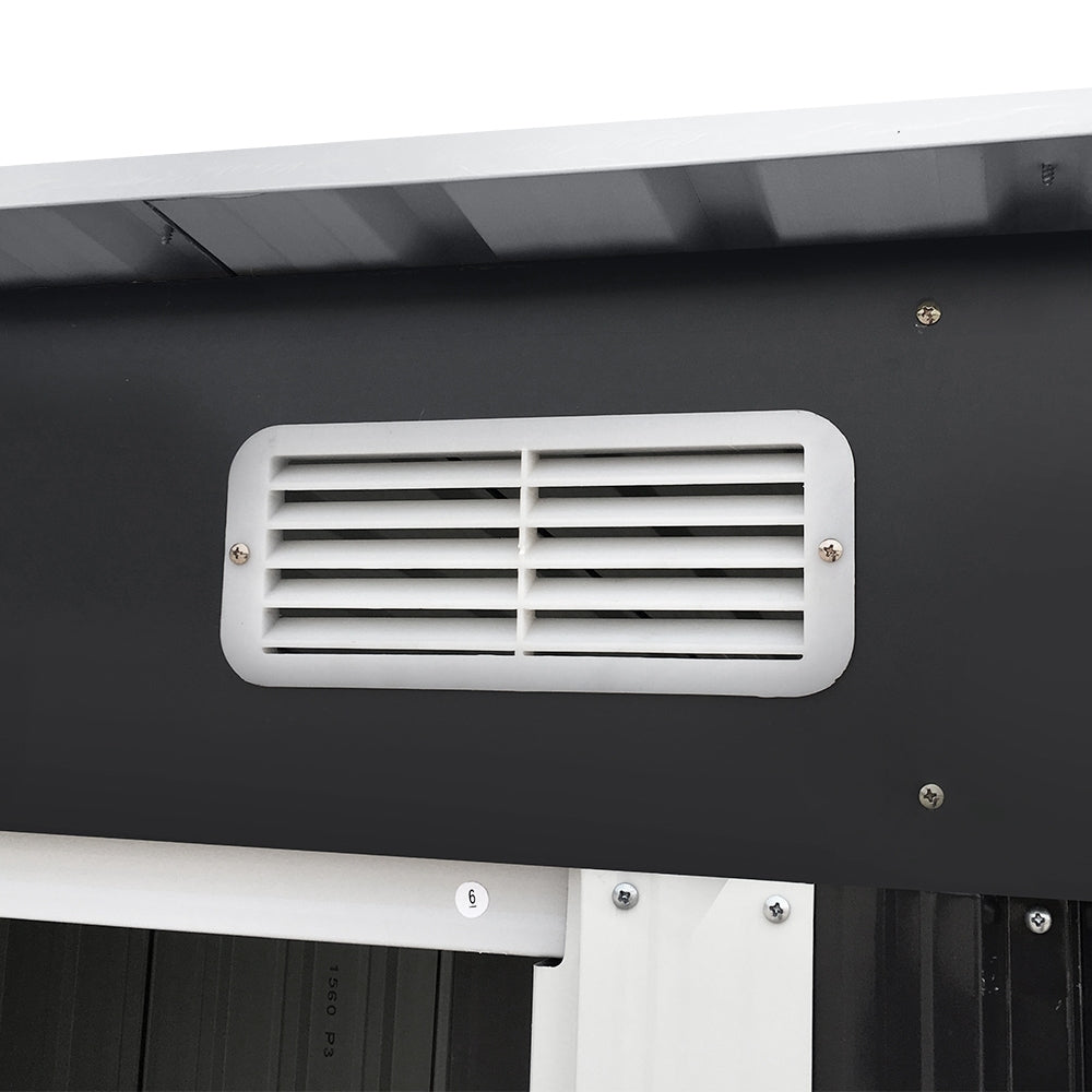 2.38x1.31M Garden Shed w/Metal Base Shed - Grey