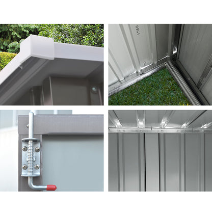 2.31x1.31M Garden Shed Double Door - Brown