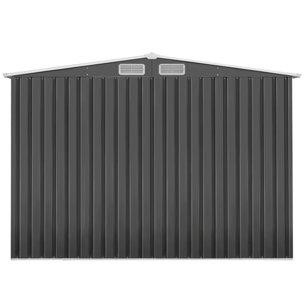 2.58x3.14M Garden Shed w/Metal Base Shed - Grey