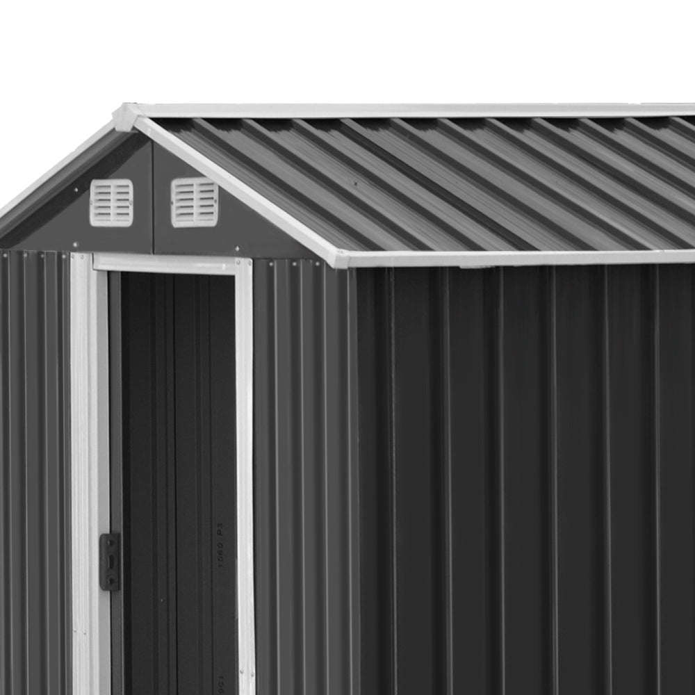 2.58x3.14M Garden Shed w/Metal Base Shed - Grey
