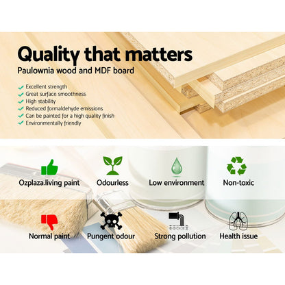 Thyme Vintage Bedside Table - White