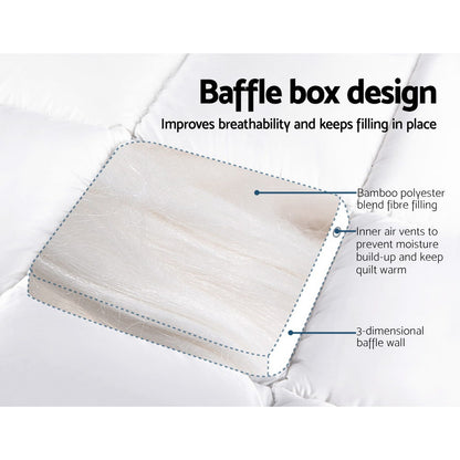 Bamboo Mattress Topper Pillowtop - Double