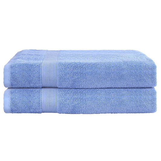 2 Pack Bath Sheets Set Cotton Extra Large Towel - Blue