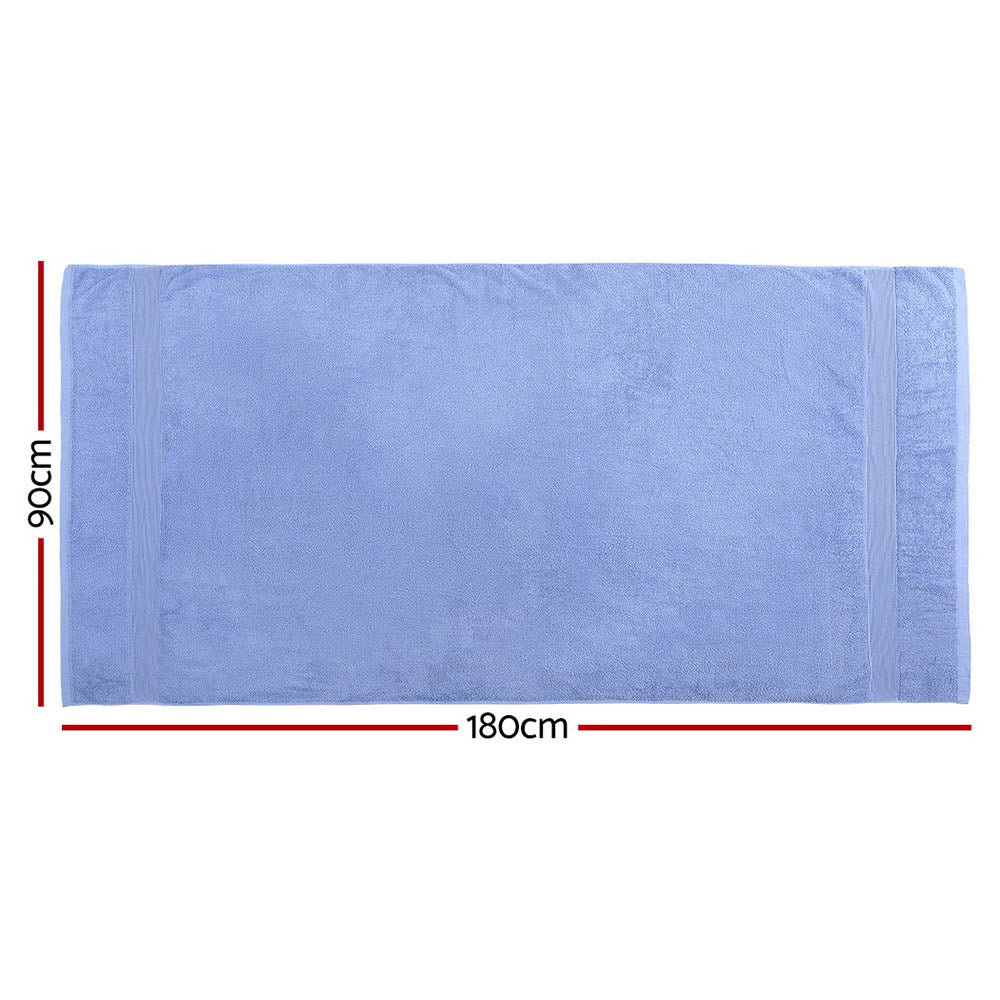 2 Pack Bath Sheets Set Cotton Extra Large Towel - Blue